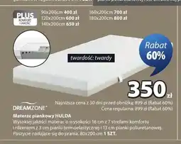 JYSK Materac piankowy Dreamzone Hulda 80x200 cm oferta