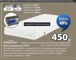 JYSK Materac sprężynowy Dreamzone Stria 80x200 cm oferta