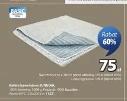 JYSK Kołdra bawełniana SUNNDAL oferta
