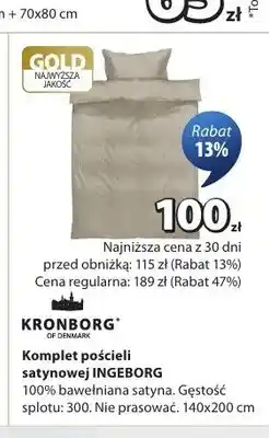 JYSK Komplet pościeli satynowej Kronborg Ingeborg oferta