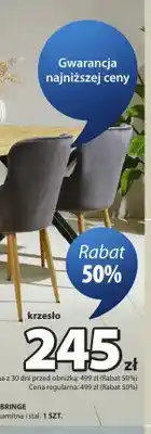 JYSK Krzesło PEBRINGE tkanina aksamitna i stal oferta