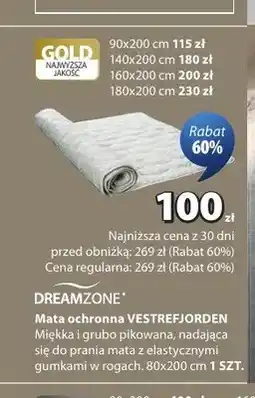 JYSK Mata ochronna Dreamzone Vestrefjorden 80x200 cm oferta