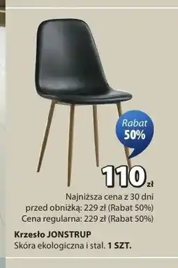 JYSK Krzesło JONSTRUP skóra ekologiczna i stal oferta