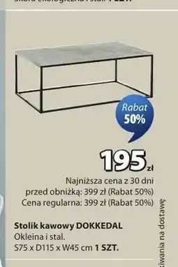 JYSK Stolik kawowy DOKKEDAL okleina i stal oferta