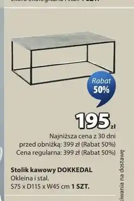 Stolik kawowy DOKKEDAL okleina i stal