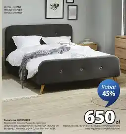 JYSK Rama łóżka KONGSBERG 140x200 cm oferta