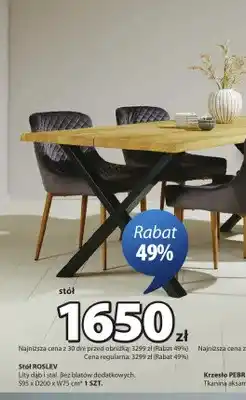 JYSK Stół ROSLEV lity dąb i stal oferta