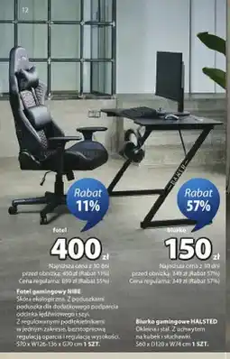 JYSK Biurko gamingowe HALSTED oferta