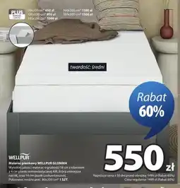 JYSK Materac piankowy WELLPUR GLOMMA 80x200 cm oferta
