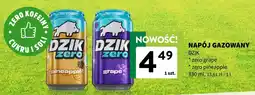 Intermarche Napój gazowany Dzik zero grape oferta