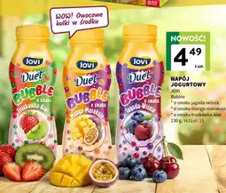 Intermarche Napój jogurtowy Jovi Duet Bubble o smaku truskawka-kiwi oferta