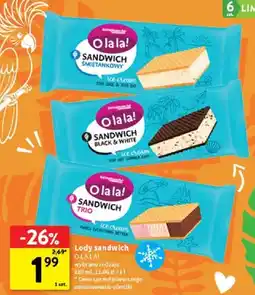 Intermarche Lody sandwich Trio O la la! oferta