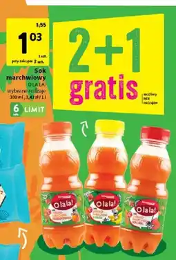Intermarche Sok marchwiowy jabłko marchew brzoskwinia O la la! oferta