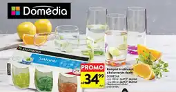 Intermarche Komplet 6 szklanek z kolorowym dnem Domédia oferta
