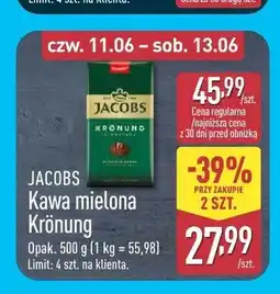 ALDI Kawa mielona Jacobs Krönung oferta
