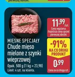 ALDI Chude mięso mielone z szynki wieprzowej Mięsne Specjały oferta