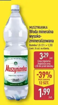ALDI Woda mineralna wysoko-zmineralizowana Muszynianka oferta