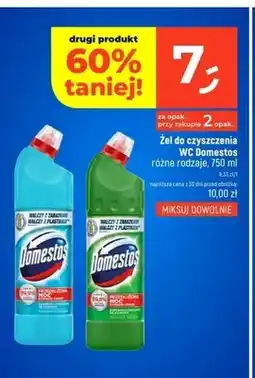 Dealz Żel do czyszczenia WC Domestos Przedłużona Moc niebieski oferta