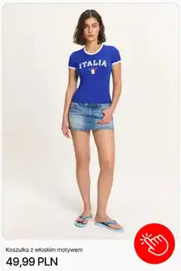 Cropp Koszulka z włoskim motywem Cropp oferta