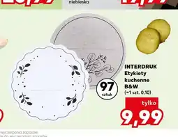 Kaufland Etykiety kuchenne B&W INTERDRUK oferta