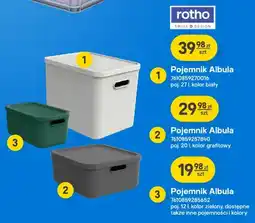 Castorama Pojemnik Albula Rotho 27 l biały oferta