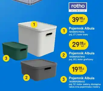 Pojemnik Albula Rotho 27 l biały