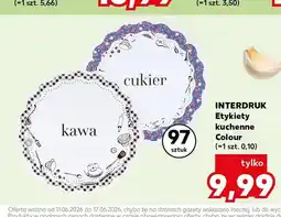 Kaufland Etykiety kuchenne Colour INTERDRUK oferta