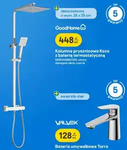 Castorama Kolumna prysznicowa Kozo z baterią termostatyczną GoodHome oferta