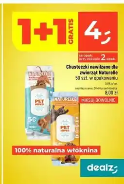 Dealz Chusteczki nawilżane dla zwierząt Naturelle oferta