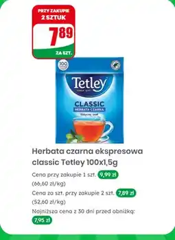 Dino Herbata czarna ekspresowa Tetley Classic 100-pak oferta