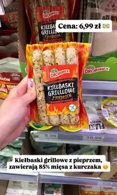Dino Kiełbaski grillowe z pieprzem Drobimex oferta