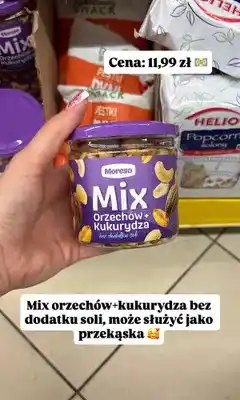 Dino Mix orzechów i kukurydzy Moreso bez dodatku soli oferta