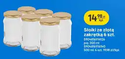 Castorama Słoiki ze złotą zakrętką 6-pak oferta