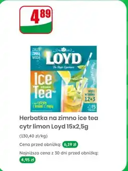 Dino Herbatka na zimno Loyd Ice Tea o smaku cytryny i limonki z miętą 15-pak oferta