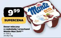 Netto Zott Monte Max Deser mleczny z czekoladą i orzechami oferta