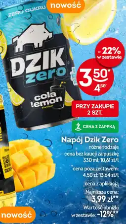 Żabka Dzik Zero Napój oferta