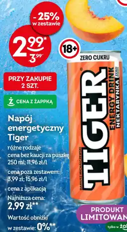 Żabka Tiger Napój energetyczny oferta