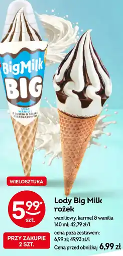 Żabka Algida Lody Big Milk rożek oferta