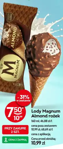Żabka Magnum Lody Almond rożek oferta
