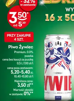 Żabka Żywiec Piwo Premium, 0.0% oferta