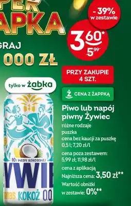 Żabka Żywiec Piwo lub napój piwny oferta