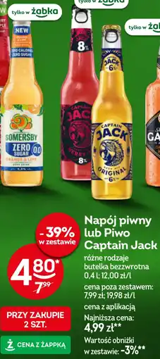 Żabka Captain Jack Napój piwny lub Piwo oferta