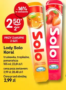 Żabka Koral Lody Solo oferta