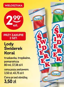 Żabka Koral Lody Świderek oferta