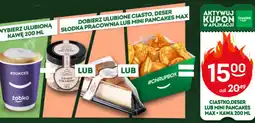 Żabka Słodka Pracownia Ciastko, deser lub Mini Pancakes Max + Kawa oferta
