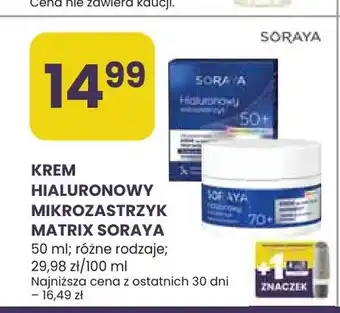 Krem hialuronowy mikrozastrzyk matrix Soraya 50+
