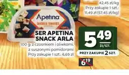 Stokrotka Ser Apetina Snack Arla z czosnkiem i oliwkami oferta