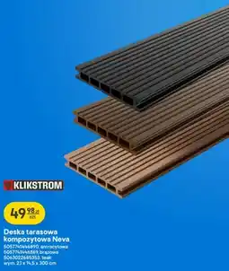 Castorama Deska tarasowa kompozytowa Klikstrom Neva teak oferta