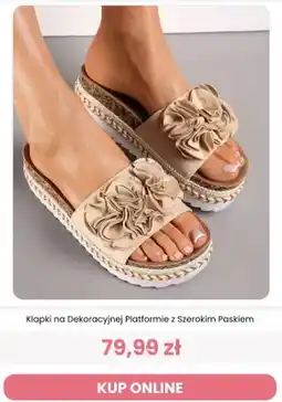 Renee Klapki na Dekoracyjnej Platformie z Szerokim Paskiem Renee oferta