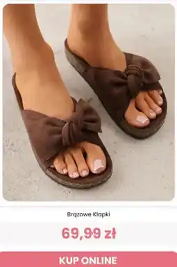 Renee Klapki damskie Renee brązowe oferta
